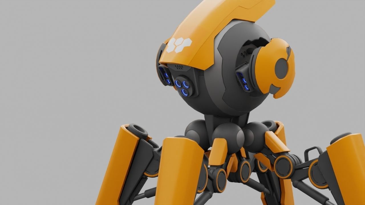 BATTLE DROID X5  rigged character 3D model_23