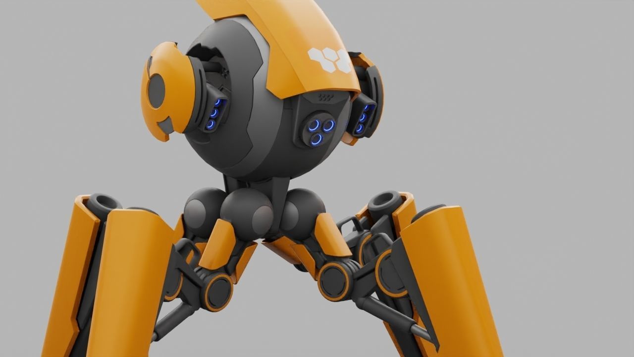 BATTLE DROID X5  rigged character 3D model_11