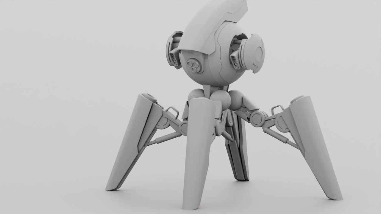 BATTLE DROID X5  rigged character 3D model_37