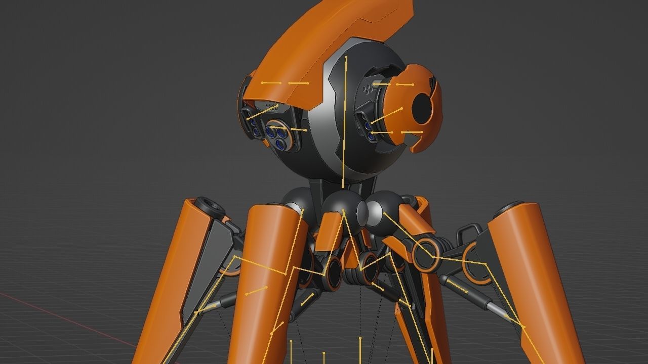 BATTLE DROID X5  rigged character 3D model_30