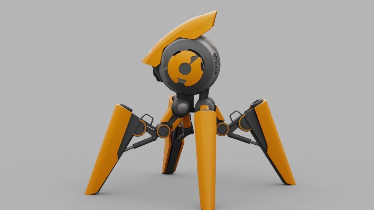BATTLE DROID X5  rigged character 3D model_3
