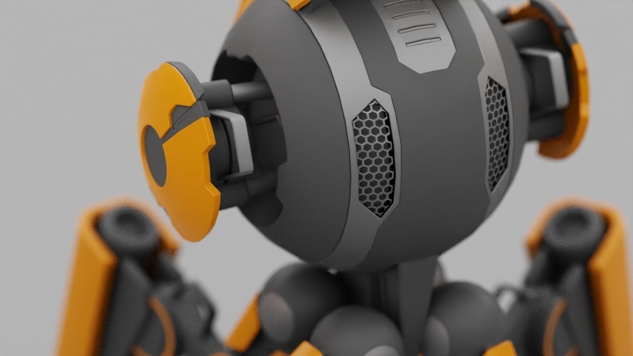 BATTLE DROID X5  rigged character 3D model_19