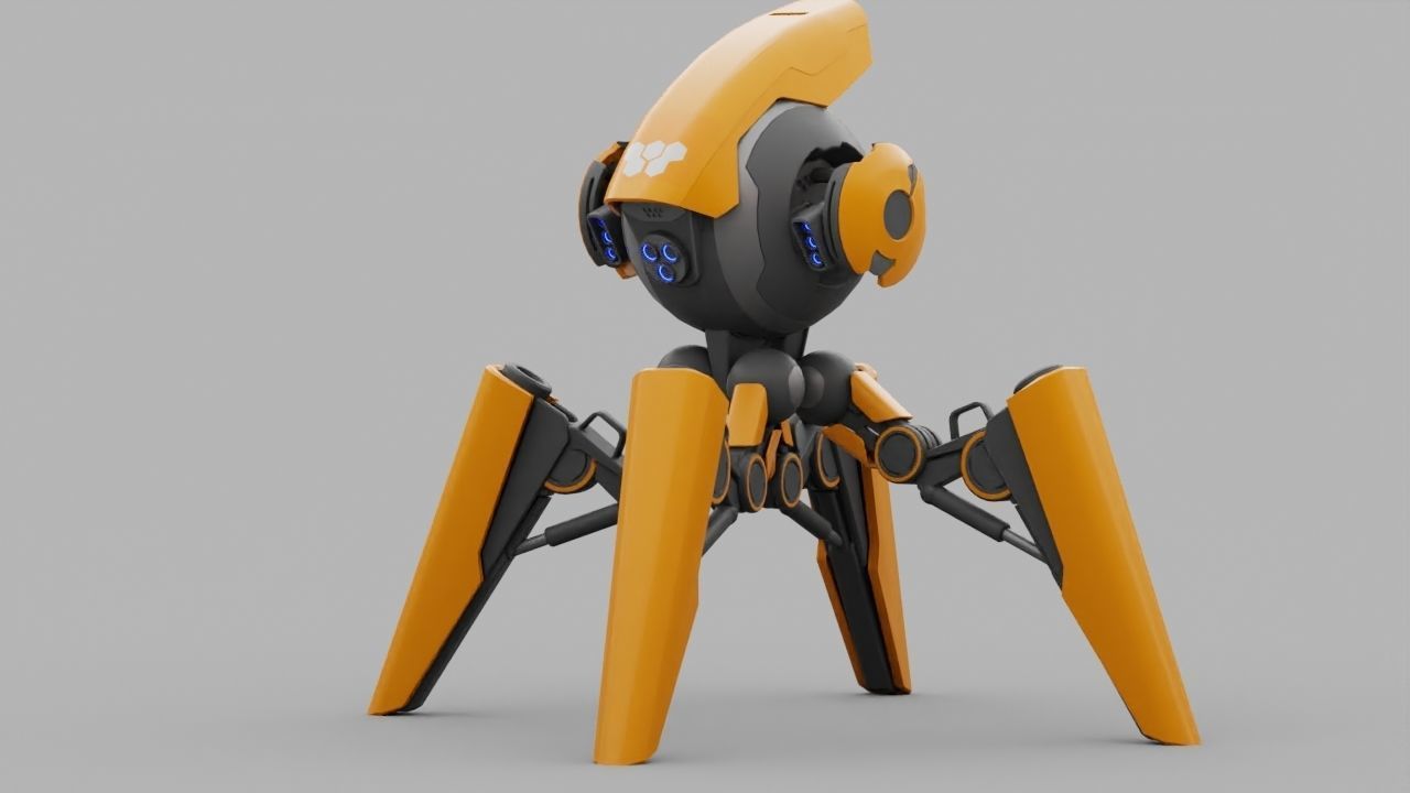 BATTLE DROID X5  rigged character 3D model_29