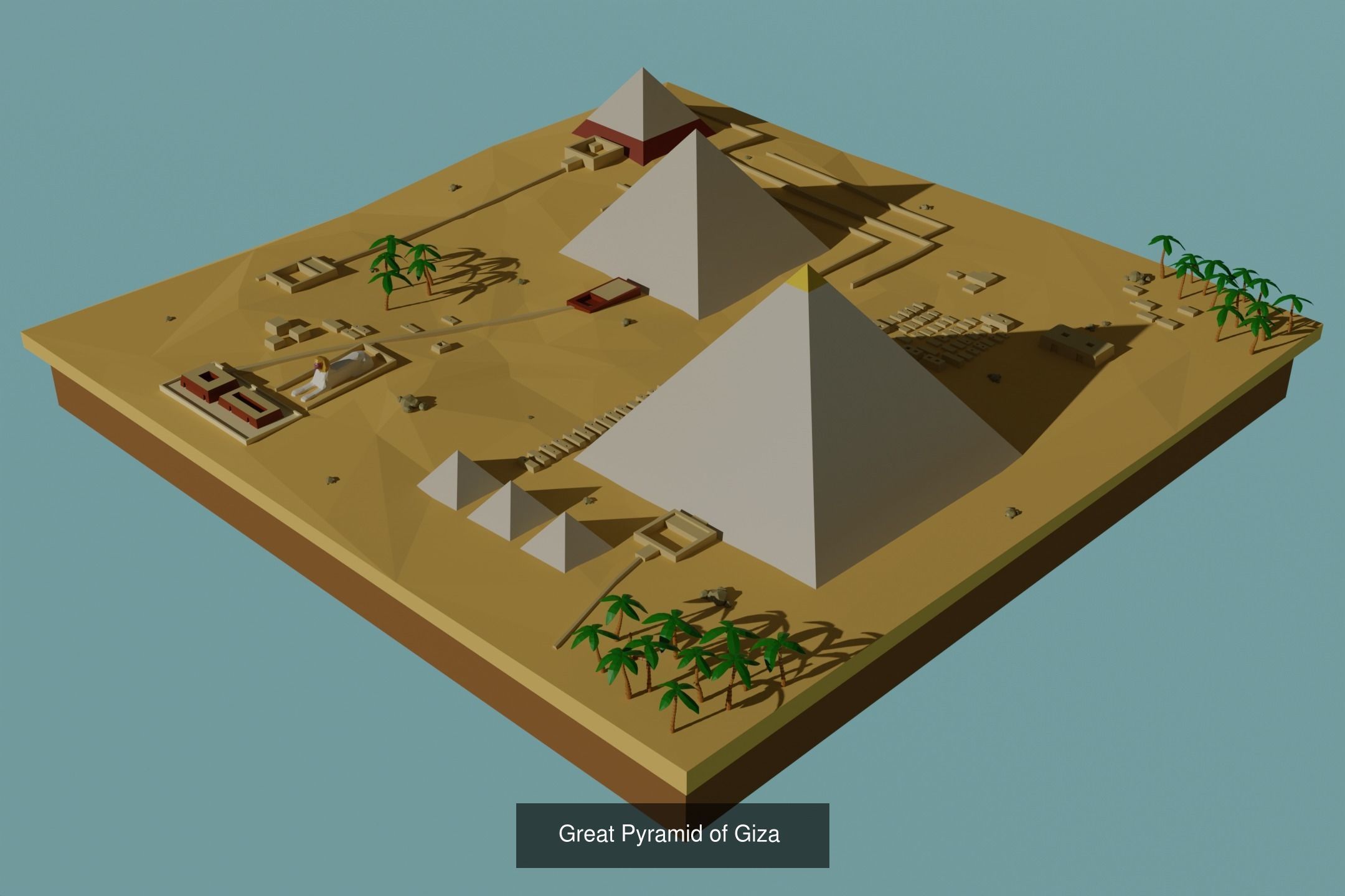 Landmarks Low-poly 3D model great wall of china 3D Model Collection_11