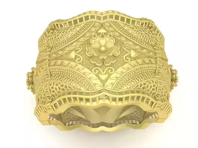 Traditional Engraved Large Men Ring  3505