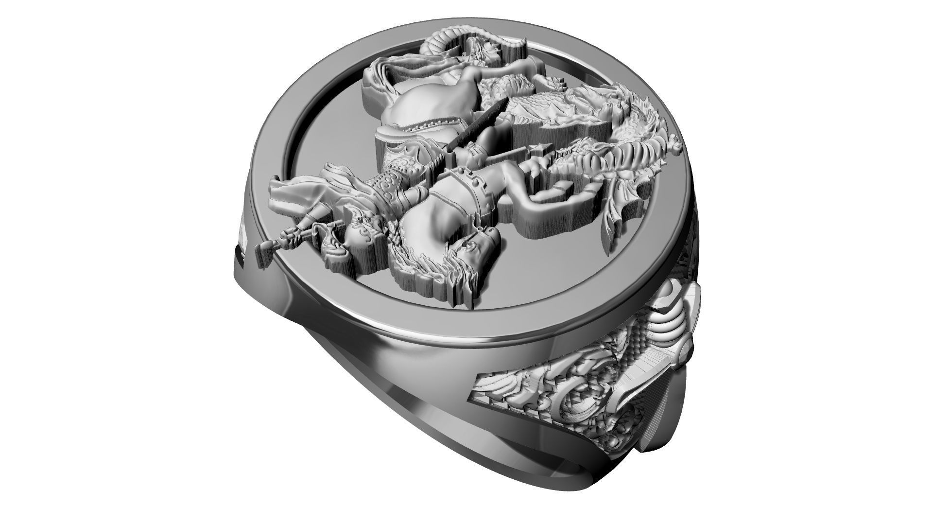 St George Sword Ring 3D print model_6