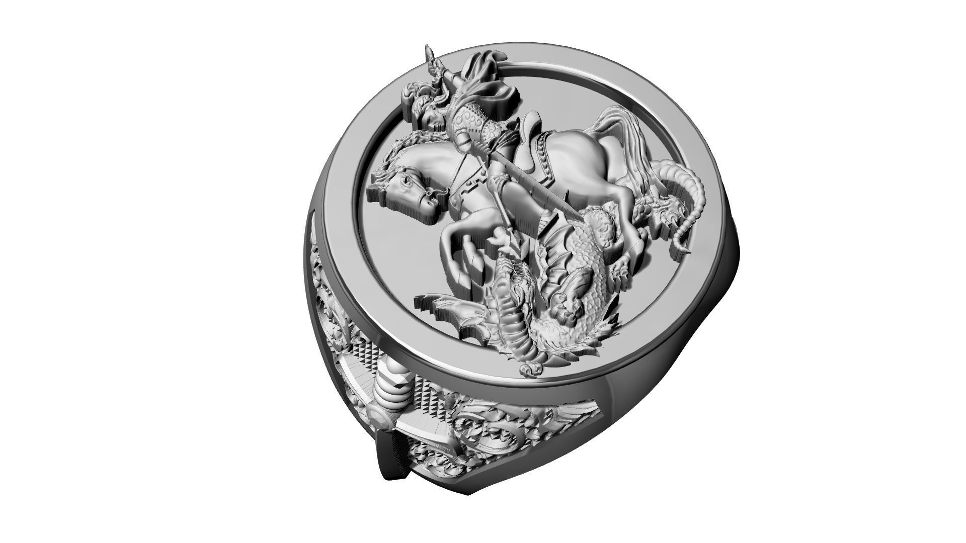 St George Sword Ring 3D print model_18