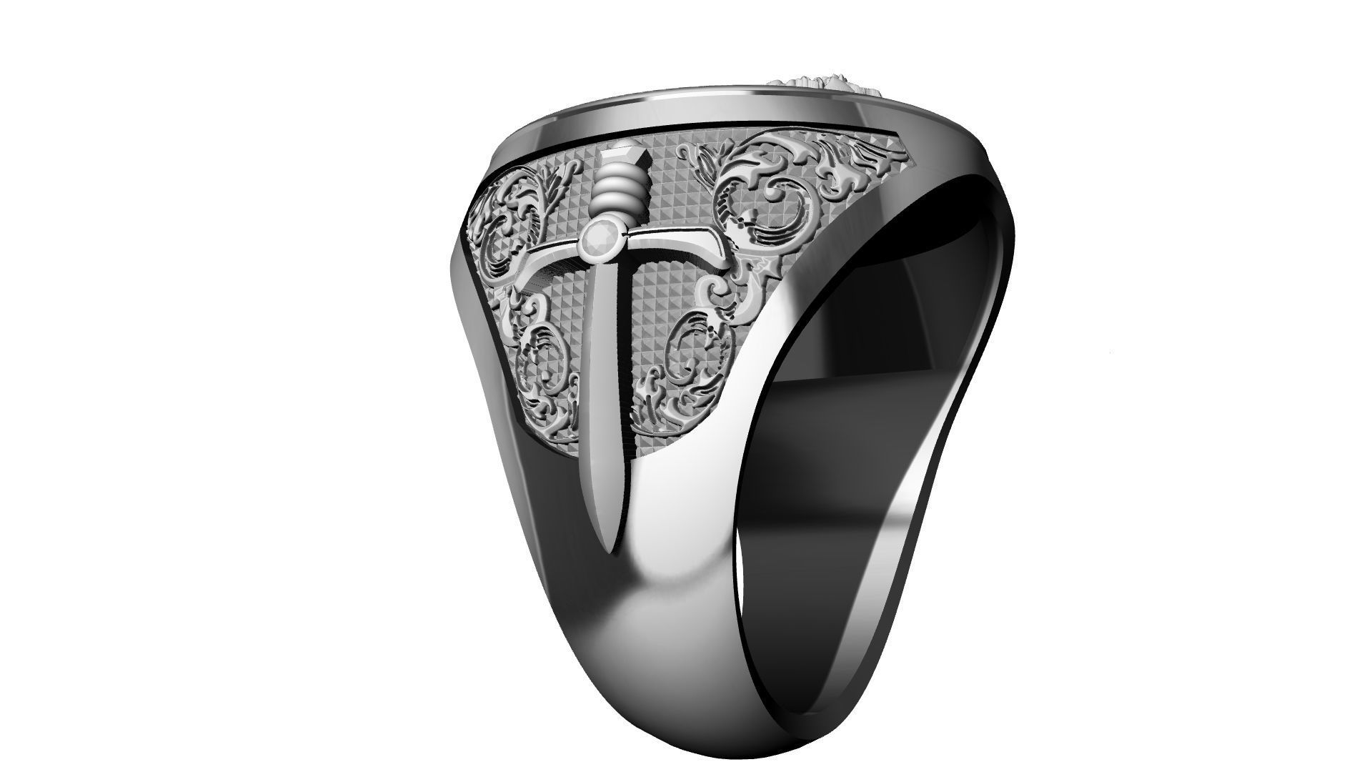 St George Sword Ring 3D print model_16