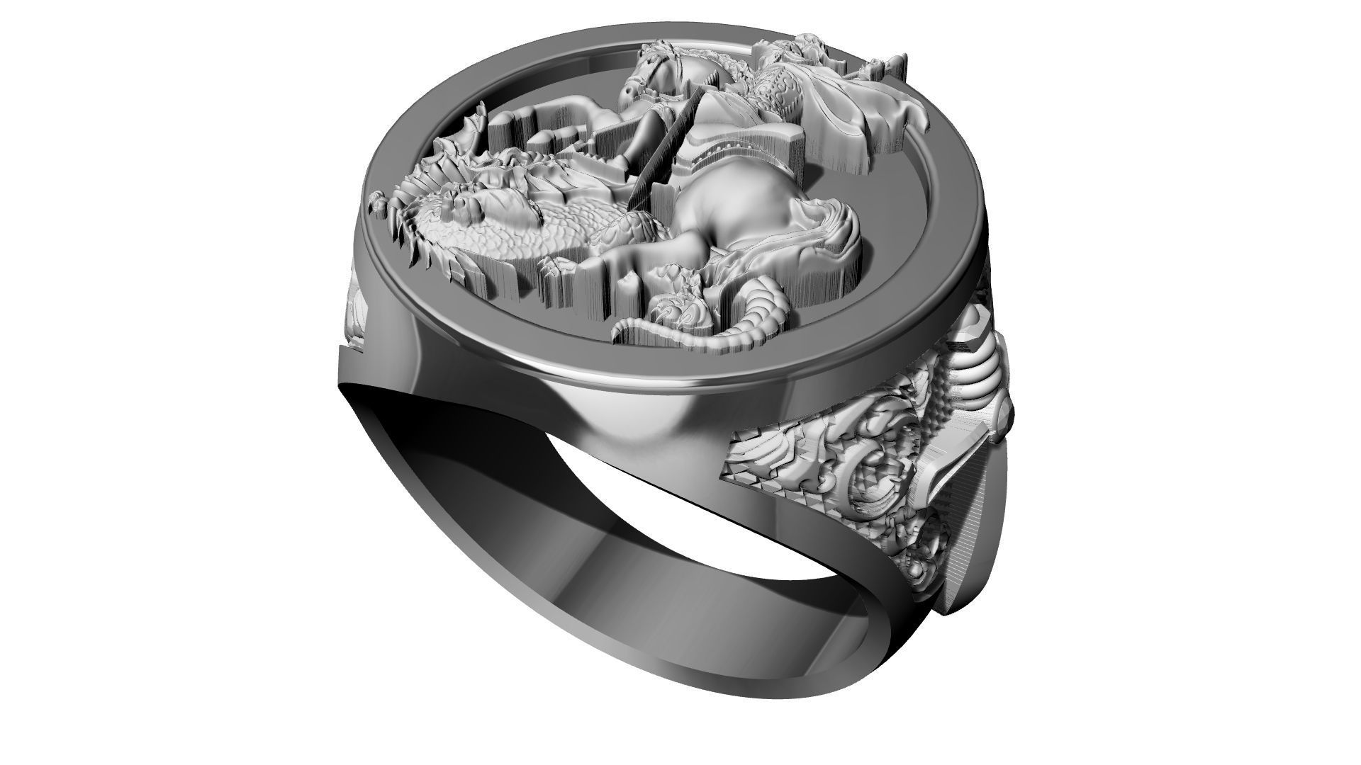 St George Sword Ring 3D print model_10