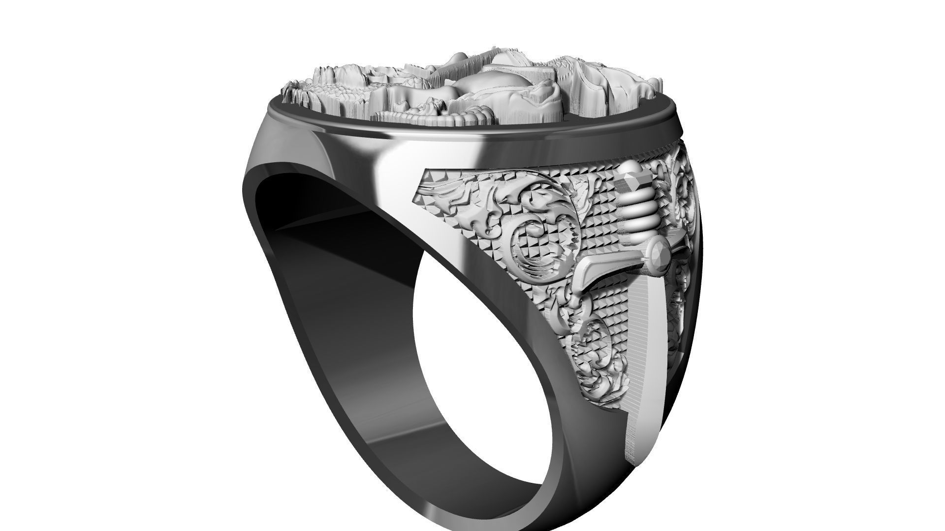 St George Sword Ring 3D print model_9