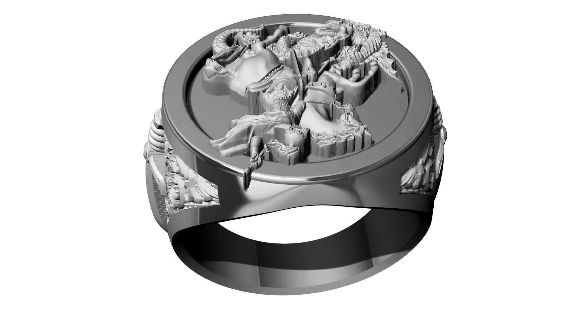 St George Sword Ring 3D print model_7
