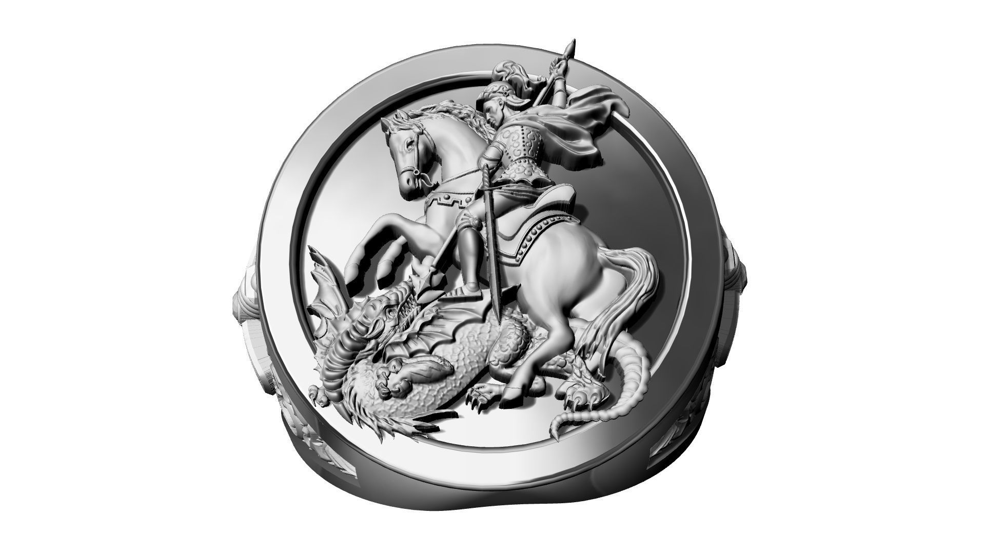 St George Sword Ring 3D print model_12