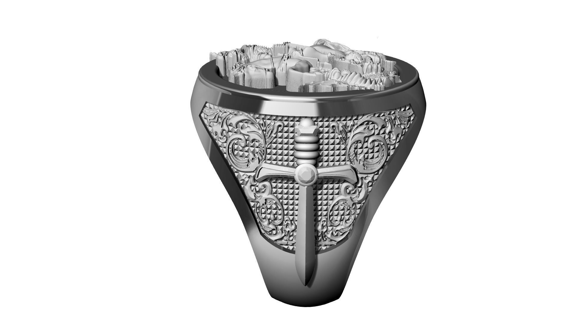 St George Sword Ring 3D print model_17