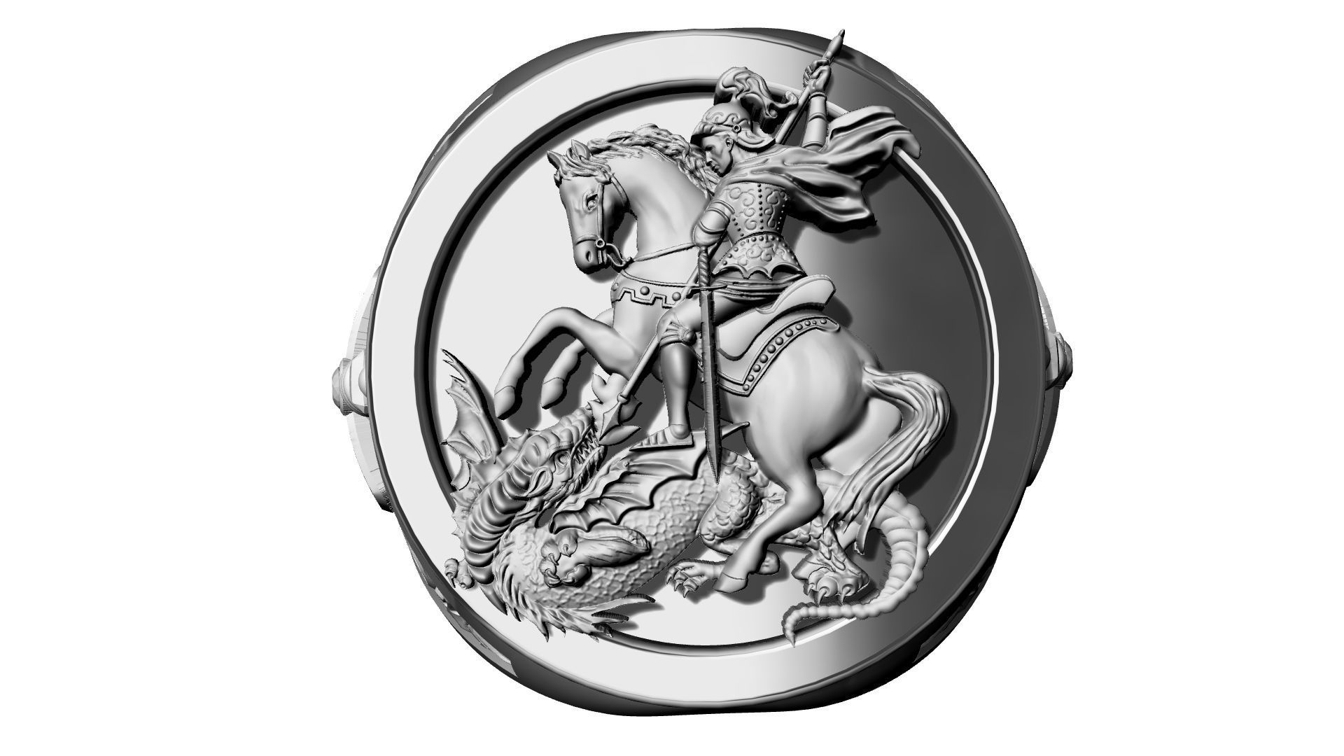 St George Sword Ring 3D print model_19