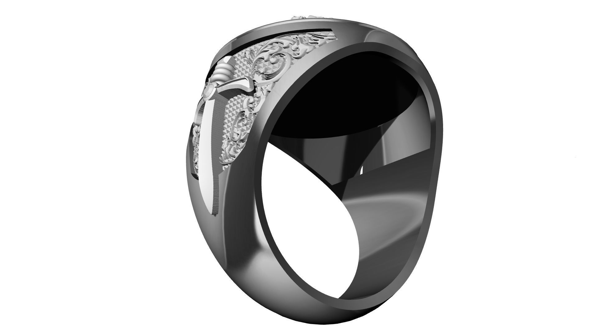 St George Sword Ring 3D print model_15