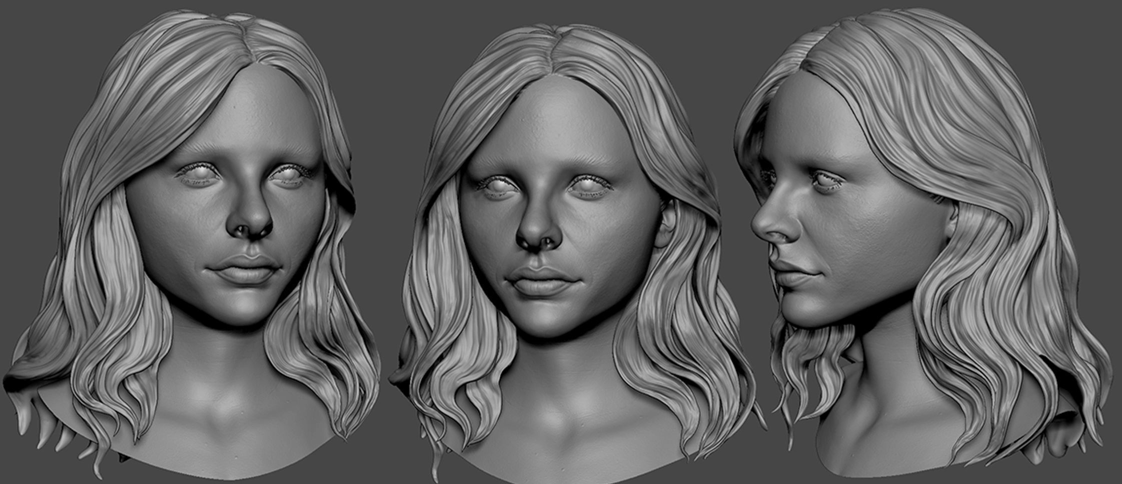 Chloe Grace Moretz 3d sculpt 3D model_16