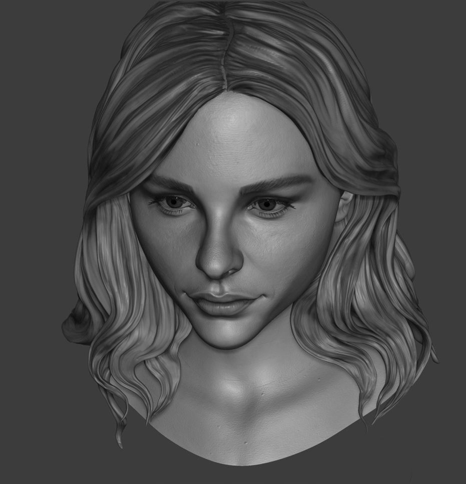 Chloe Grace Moretz 3d sculpt 3D model_11