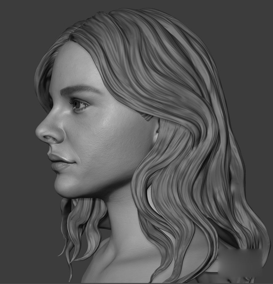 Chloe Grace Moretz 3d sculpt 3D model_7