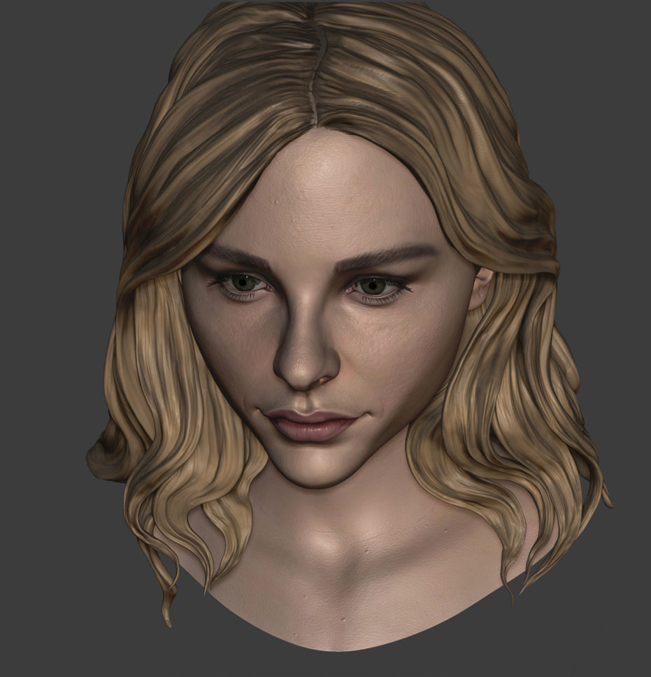 Chloe Grace Moretz 3d sculpt 3D model_10