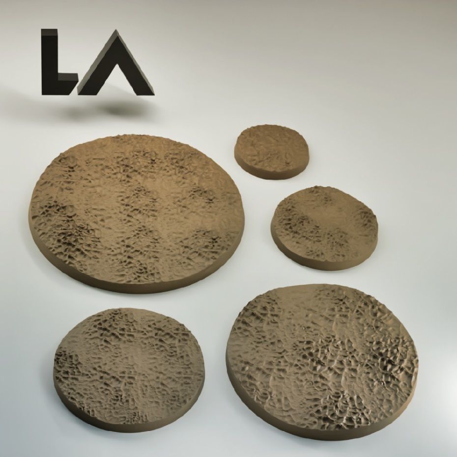 HD Base Set 3 - Cracked Earth 3D print model_1