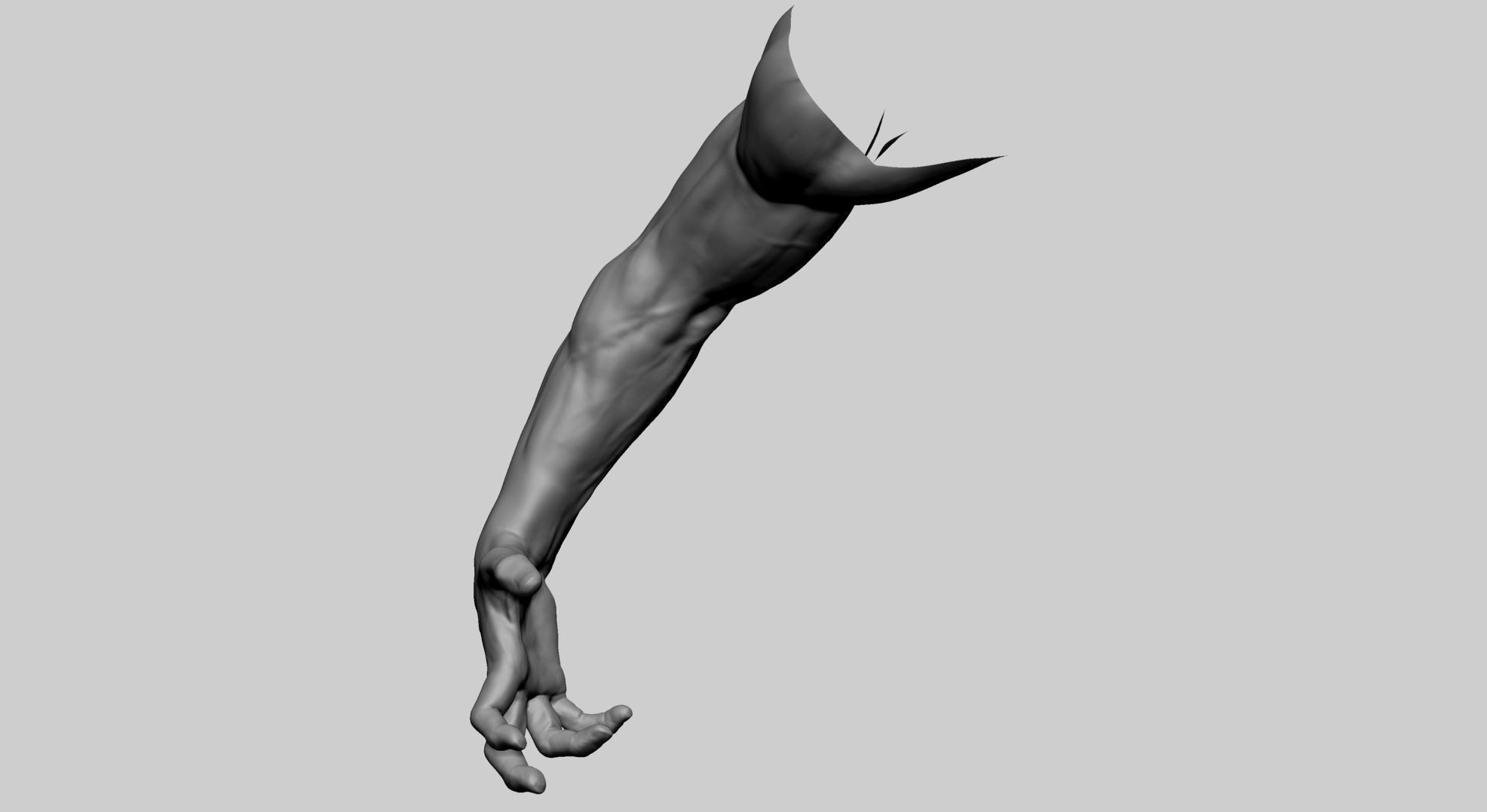 Arm Model A human with hand outstretched 3D model_5