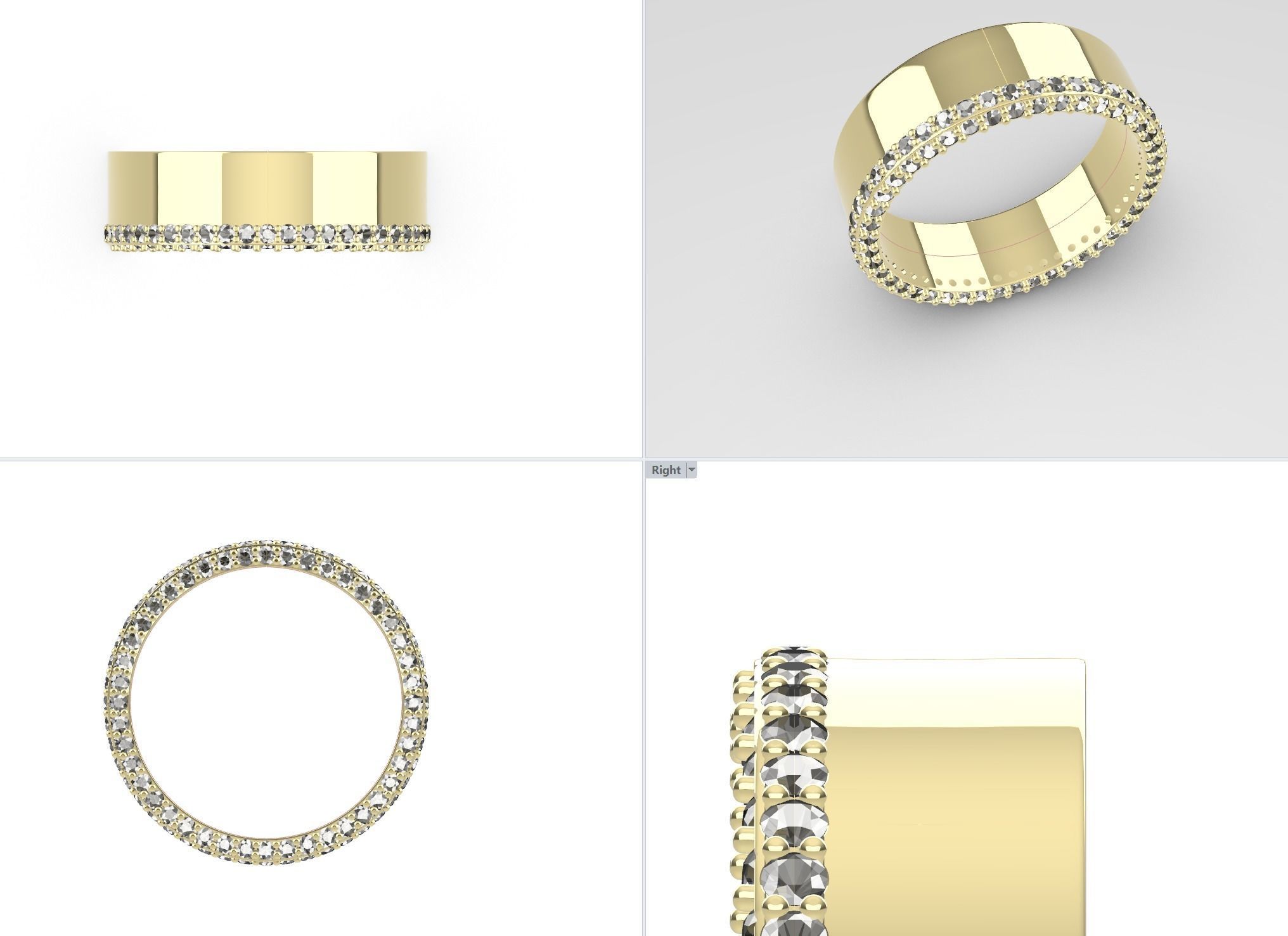 Diamond Ring  3D print model_8