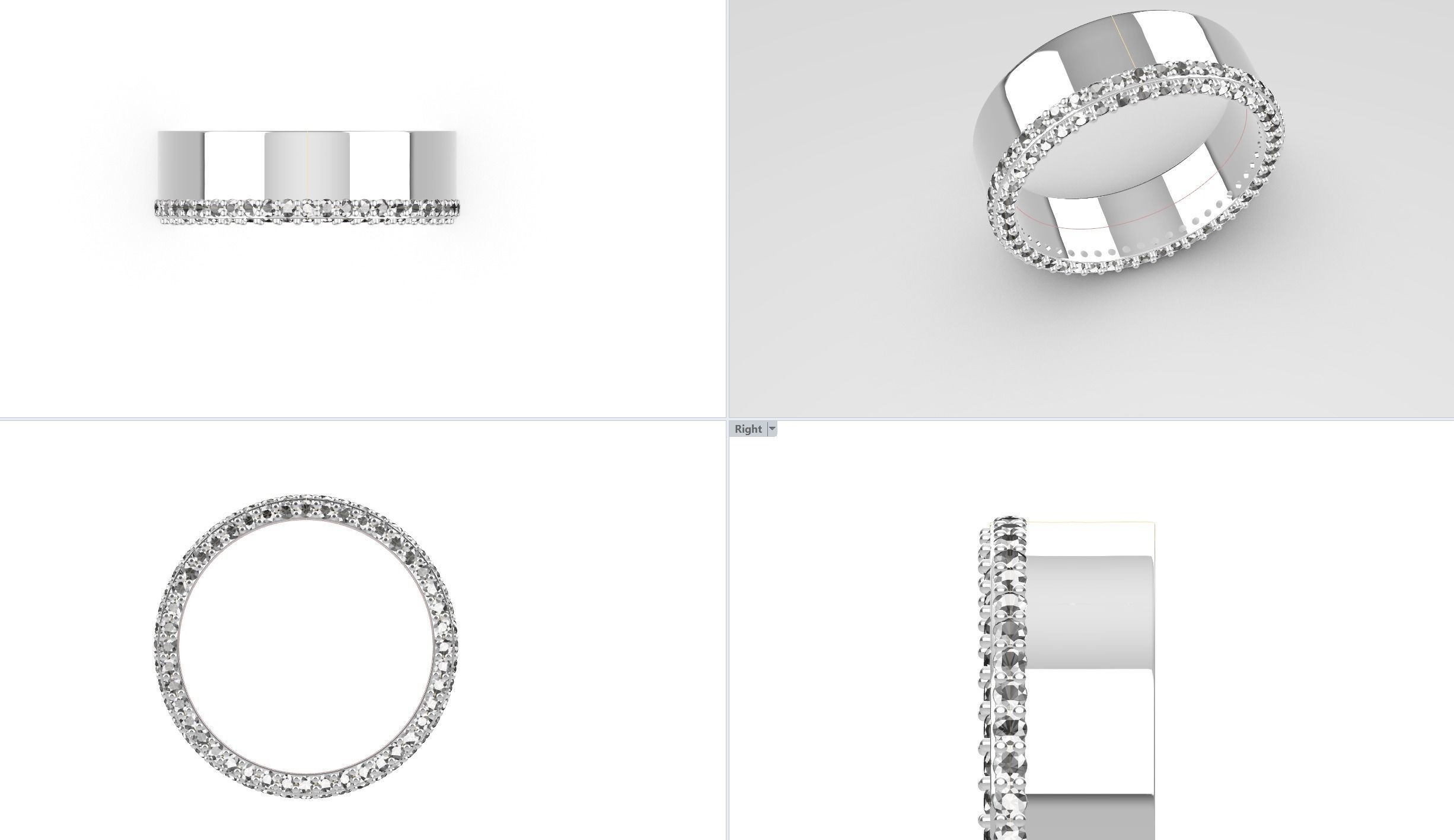 Diamond Ring  3D print model_2