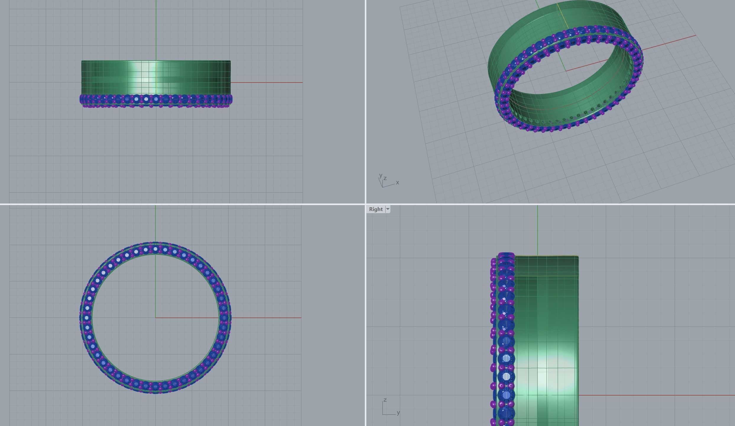 Diamond Ring  3D print model_5