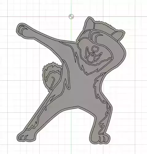 Double-Pack Akita Cookie Cutter - Dabbing Akita