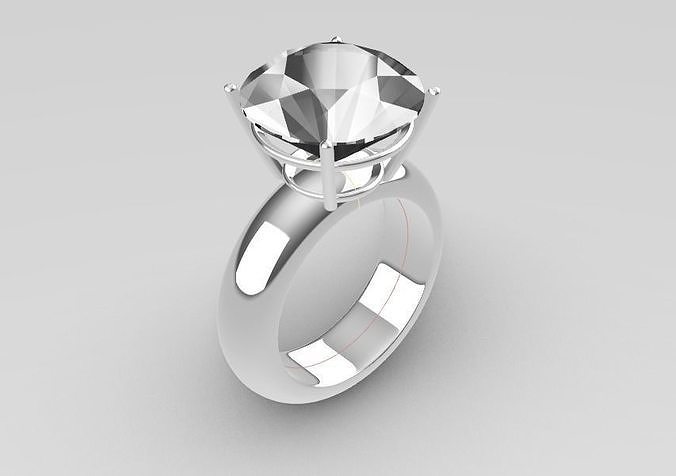 Classic 10 Carat Ring 3D print model