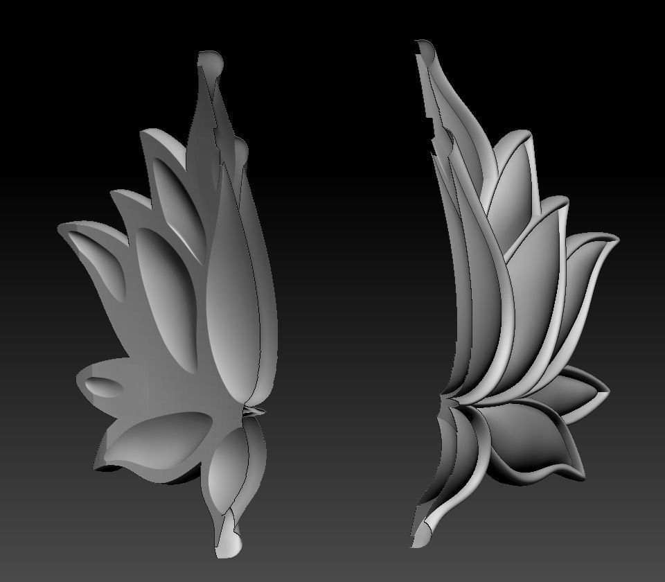 Lotus Pendant 3D Model for printing 3D print model_14