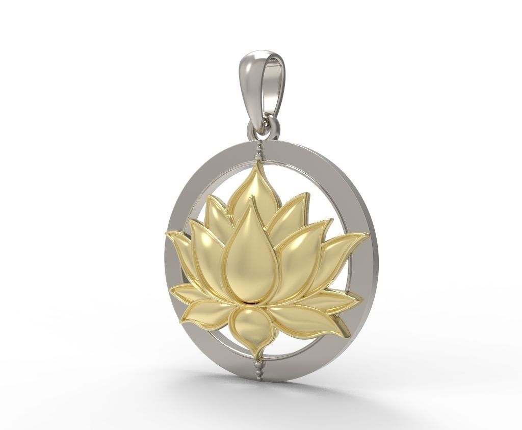 Lotus Pendant 3D Model for printing 3D print model_2