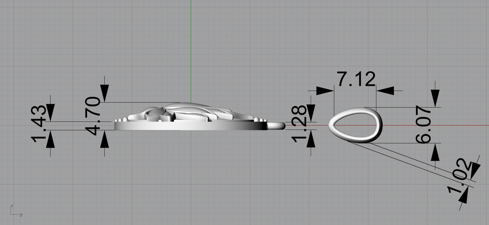 Lotus Pendant 3D Model for printing 3D print model_16