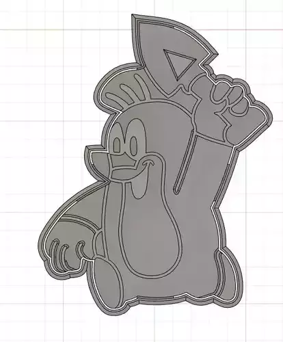 LITTLE MOLE WITH SHOVEL - COOKIE CUTTER 3D print model