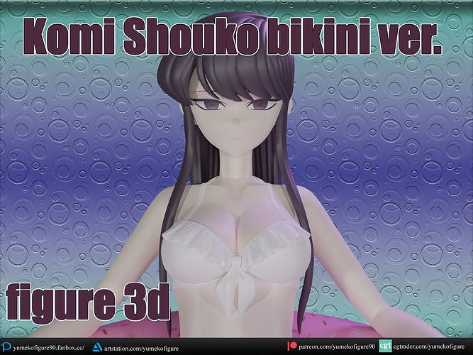 Komi shouko bikini ver figure 3d 3D print model