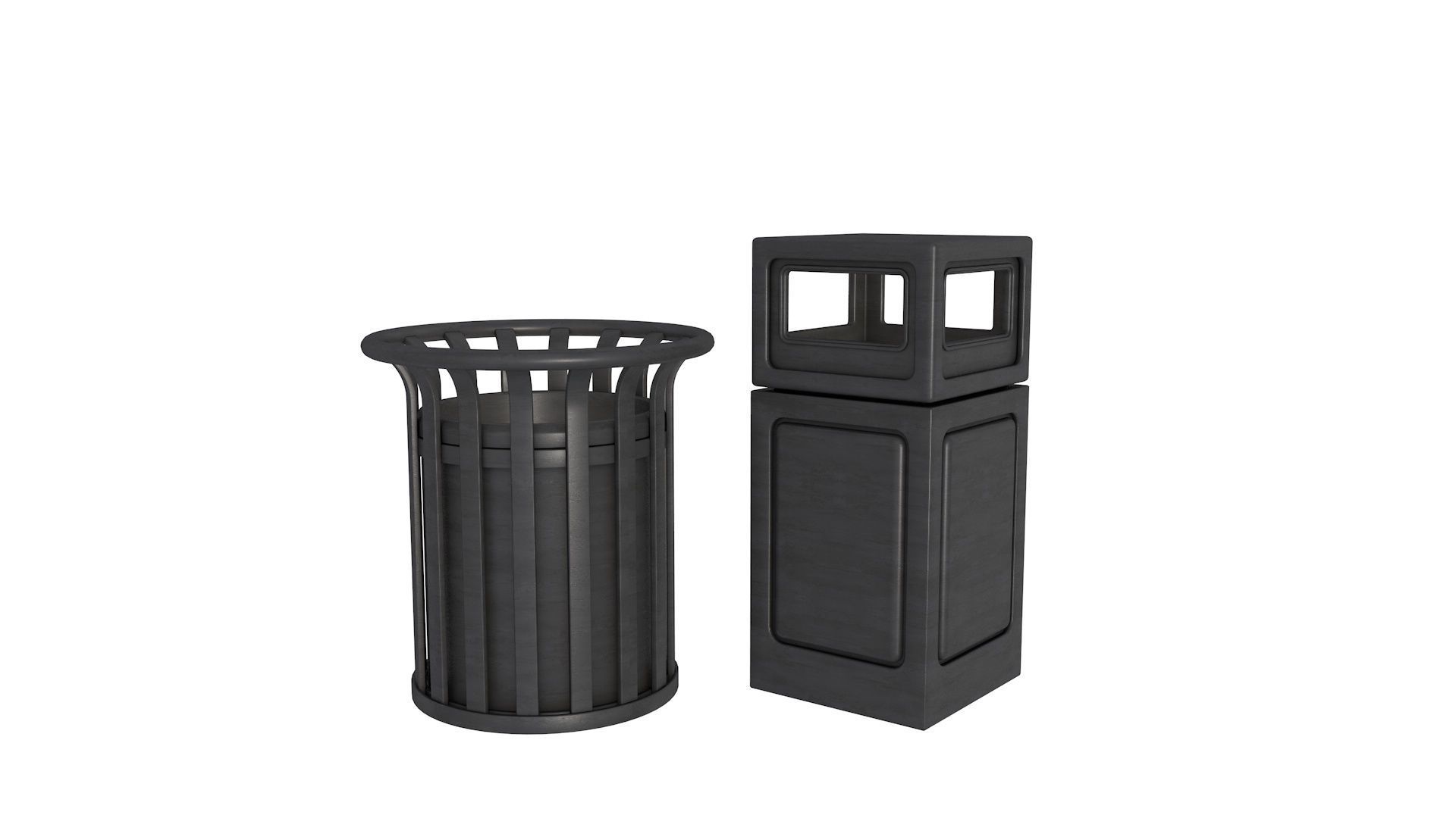 Trash Receptacle 3D model CGTrader