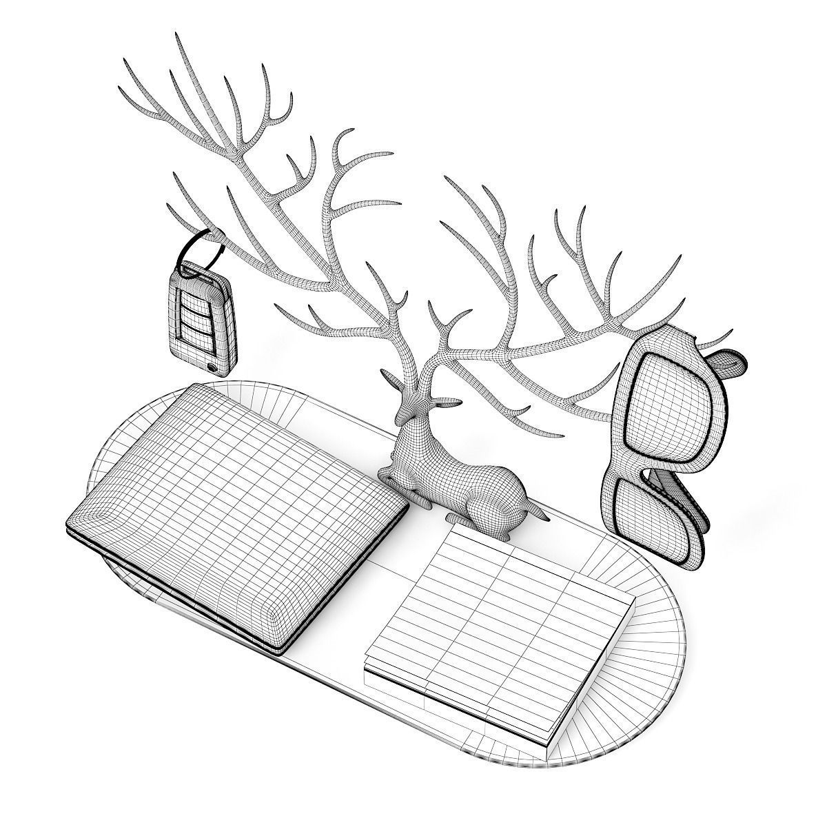 Deer Shaped Hanger 3D model_5
