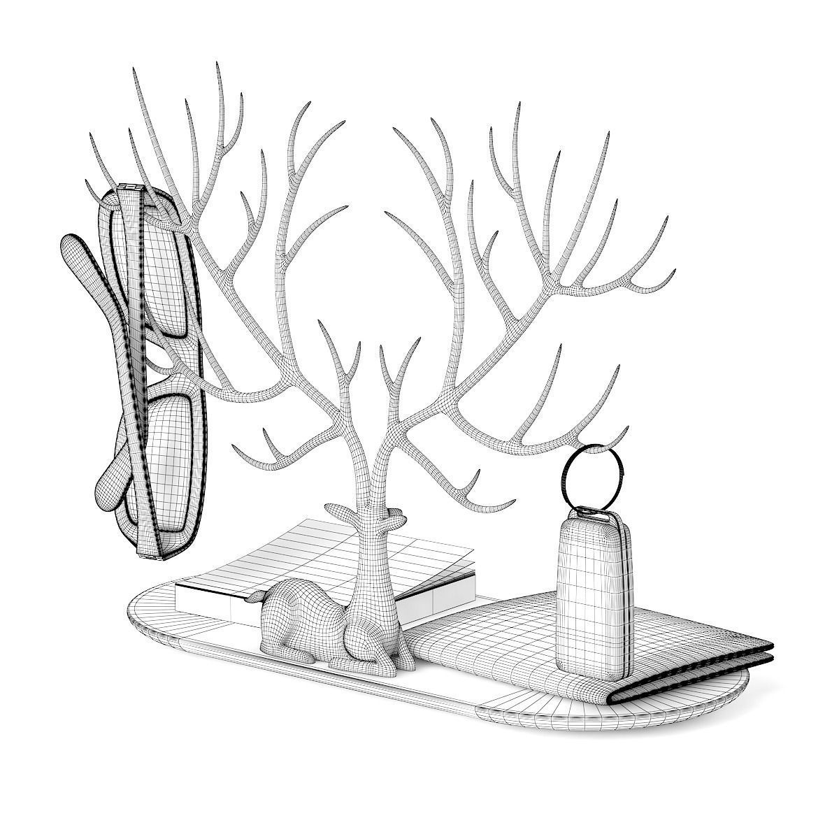 Deer Shaped Hanger 3D model_1