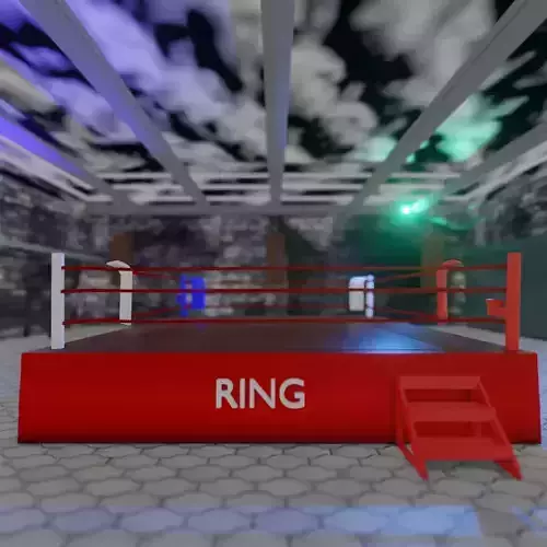 BOXEUR two punching bags hanging on brick wall Low-poly 3D model