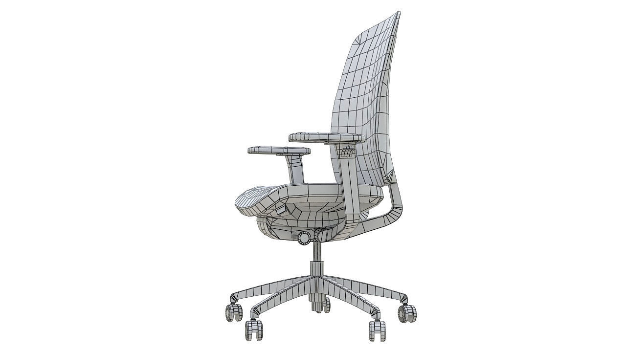 Teknion around task chair 3D model_10