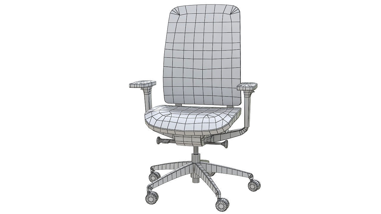 Teknion around task chair 3D model_9
