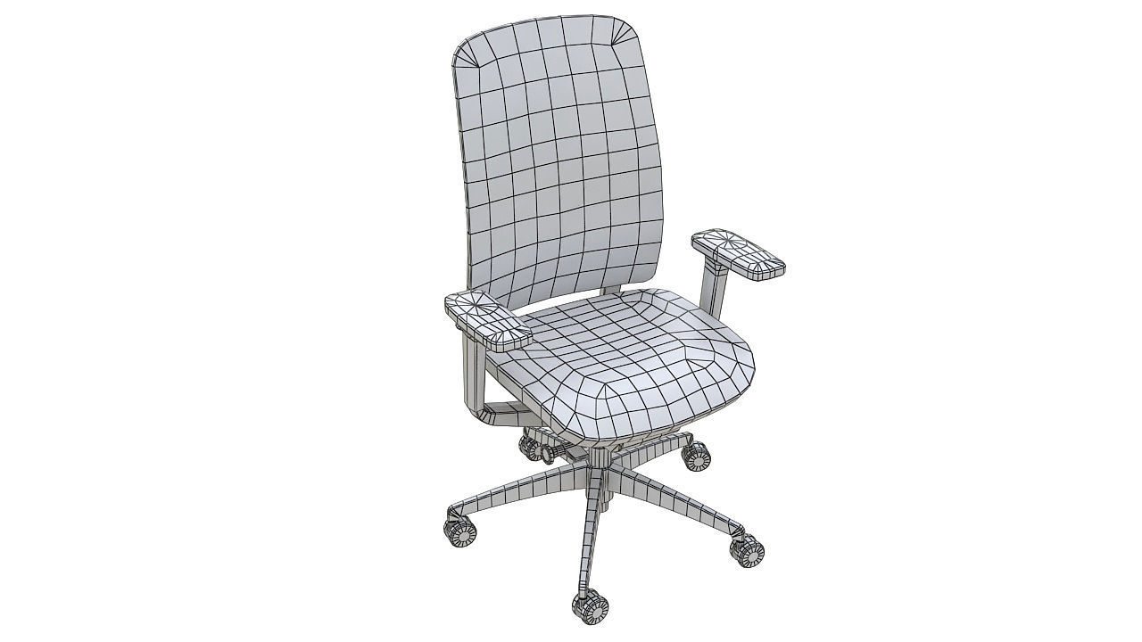 Teknion around task chair 3D model_8