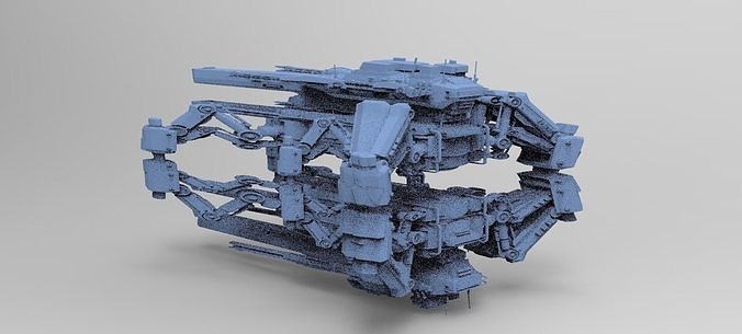 Advanced Ancient Civilization Ship architecture 3 3D model