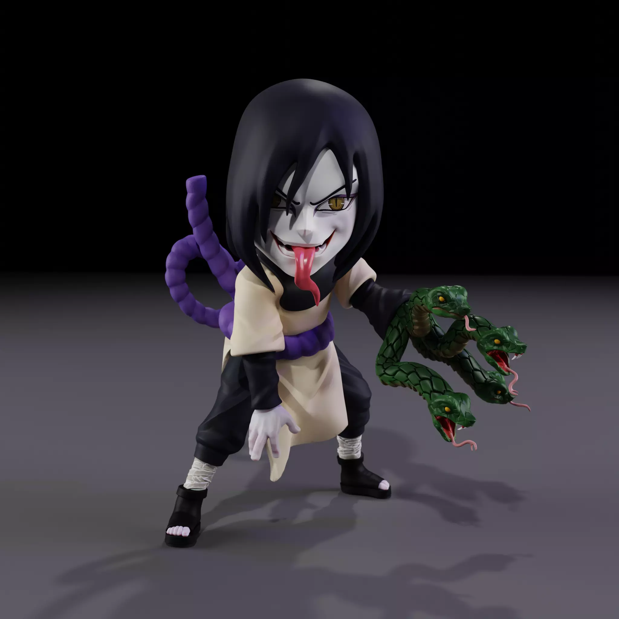 Orochimaru Chibi 3D print model