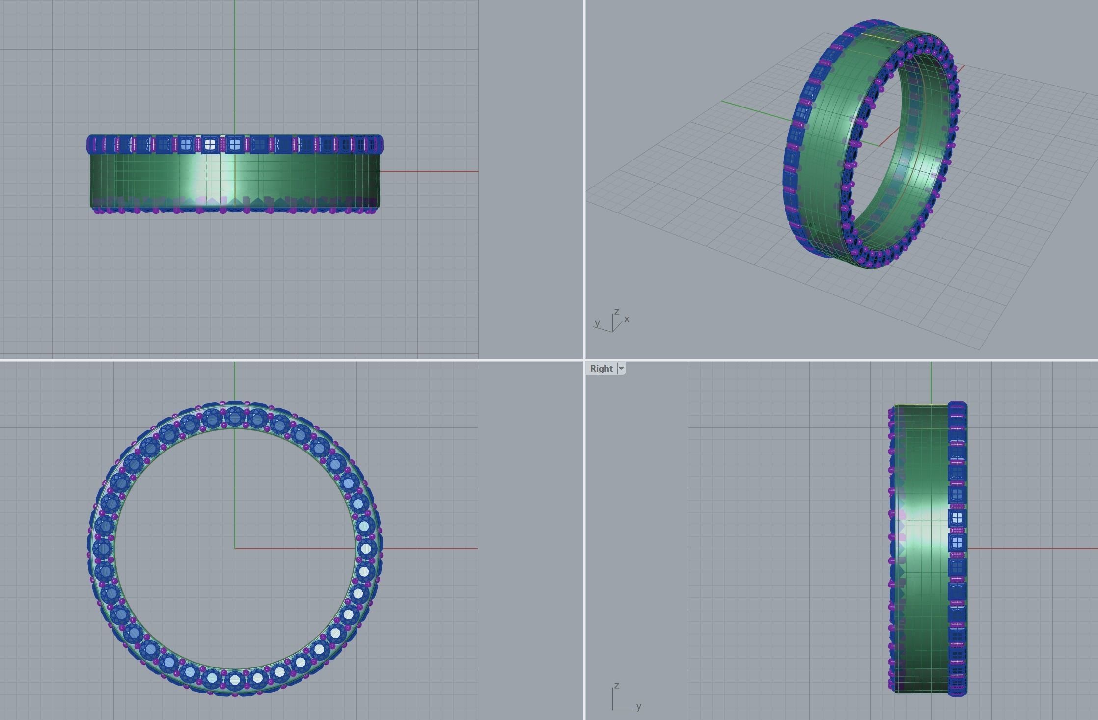Diamond Ring  3D print model_6