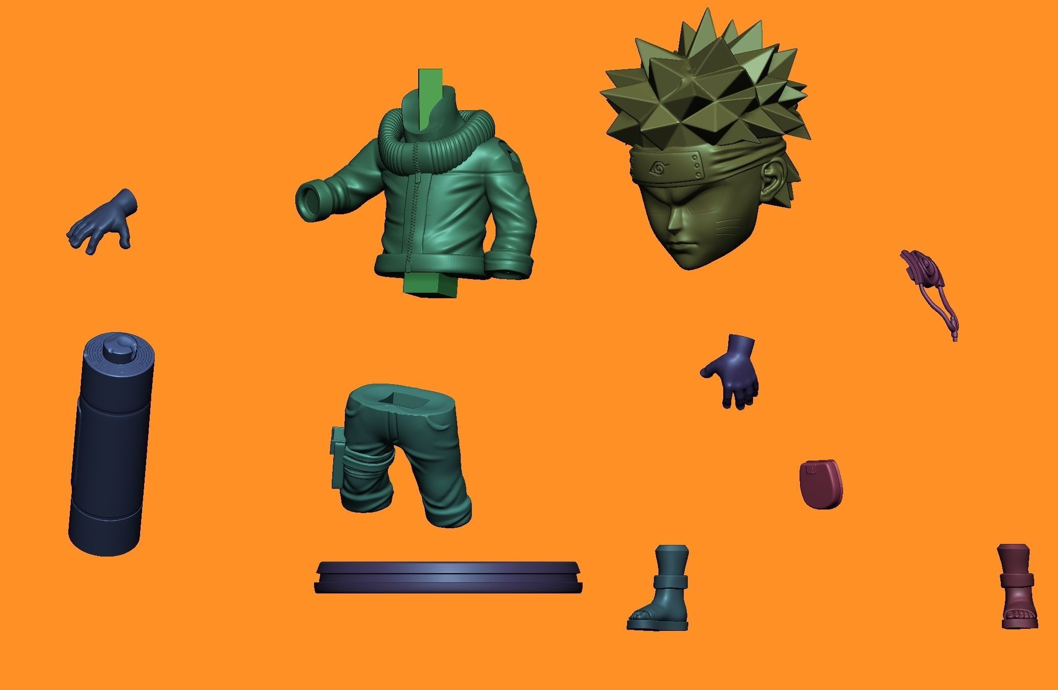 Naruto Chibi 3D print 3D print model_9