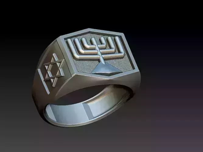 Menorah Ring 3D print model