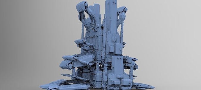 Advanced Ancient Civilization Ship architecture 6  3D model