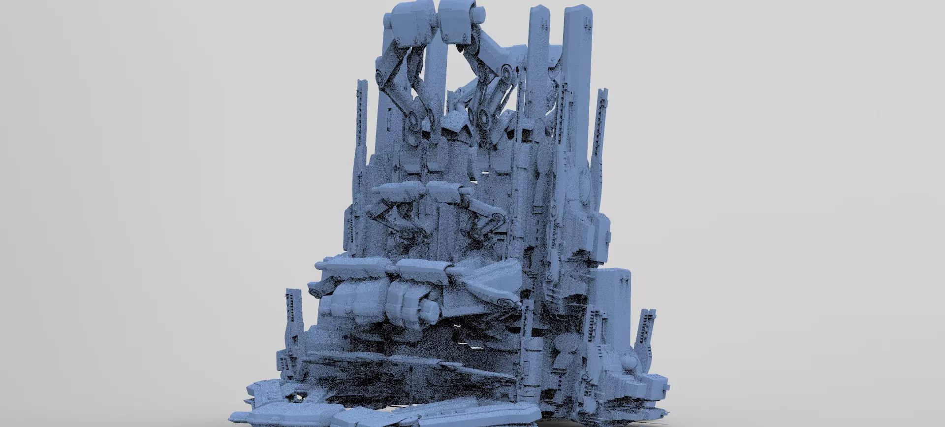 Advanced Ancient Civilization Ship architecture 7 3D model_0