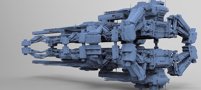 Advanced Ancient Civilization Ship architecture 8 3D model